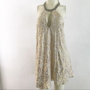 Kimchi Blue Gold Star High Low Dress